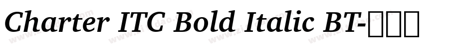 Charter ITC Bold Italic BT字体转换